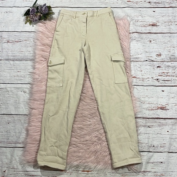 Aritzia Wilfred Free Modern Cargo High Rise Pant Gd Birch - Picture 1 of 10